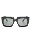 RETROSUPERFUTURE LOGO-PRINT SQUARE-FRAME SUNGLASSES