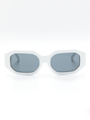 Attico Blake Rectangle-frame Sunglasses In White