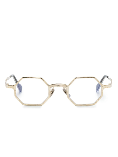Kuboraum Z19 Round-frame Glasses In Gold