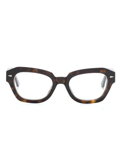 Ahlem Les Halles Cat-eye Glasses In Brown