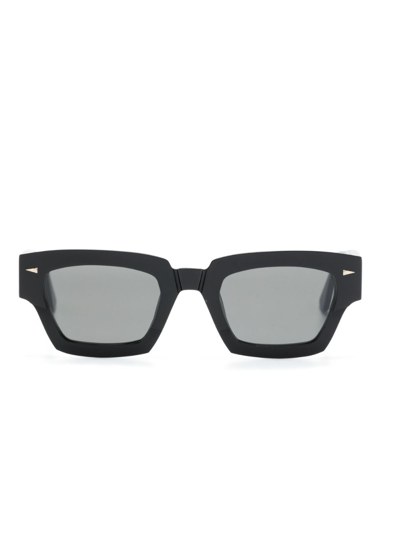 Ahlem Magenta Rectangle-frame Sunglasses In Black