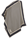 Balmain Multicolor Asymmetric Scarf Top With All-over Monogram Print In Silk Woman In Black