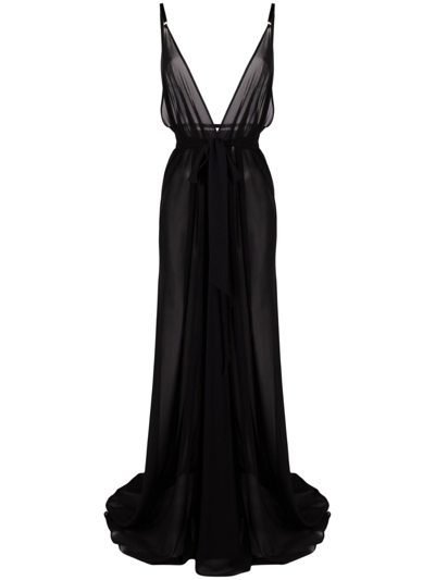 Alchemy V-neck Maxi Dress In Black