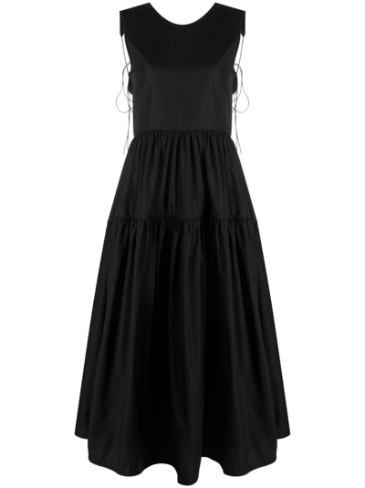Cecilie Bahnsen Sleeveless Tiered Dress In Black