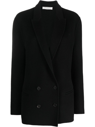 Philosophy Di Lorenzo Serafini Double-breasted Wool-blend Blazer In Black