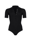 ERES WOMEN'S CACHACA POLO RIB-KNIT ONE-PIECE SWIMSUIT