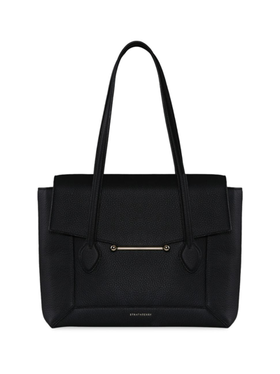 Strathberry Mosaic Leather Tote Bag In Black