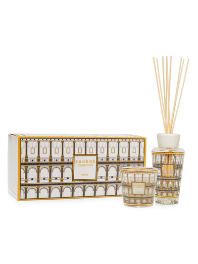 Baobab Collection Roma Candle And Diffuser Gift Set In Gold Grey