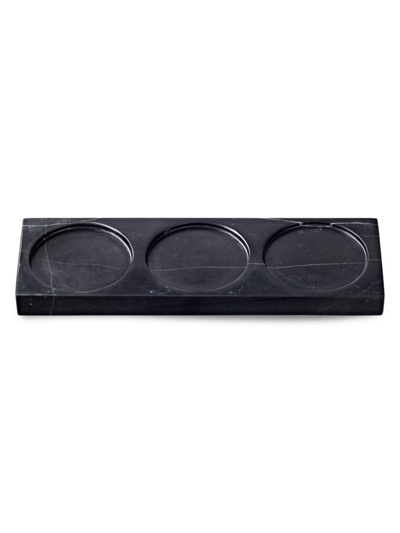 Crushgrind Black Marble Tabletopper 3-grinder Organizer In Natural