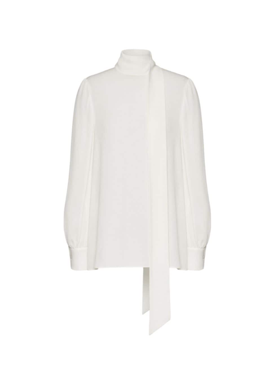 Valentino Women's Georgette Top In Ivory