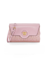 Versace Women's Mini Leather & Monogram Shoulder Bag In Beige Baby Pink