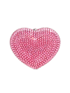 Judith Leiber Mini Heart Crystal-embellished Silver-tone Pill Box In Silver Pink