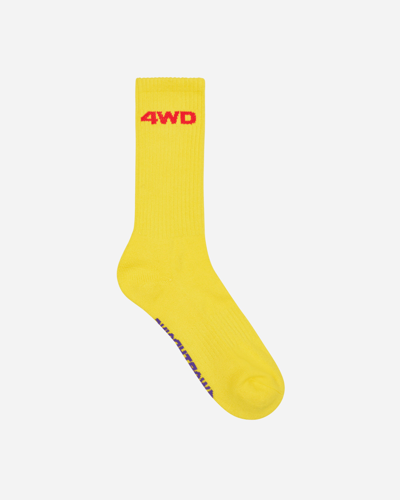 4 Worth Doing Logo Socks In Yellow
