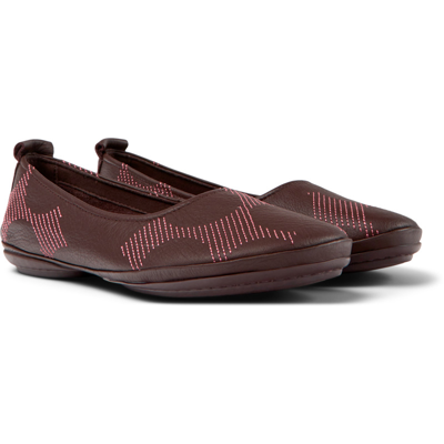 Camper Ballerinas For Women In Pink,burgundy