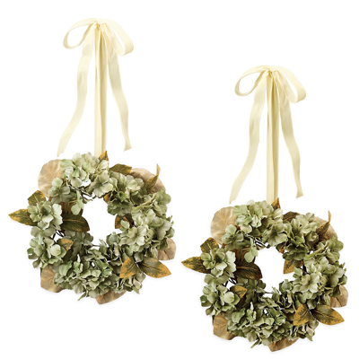 Frontgate Set Of 2 Countryside Hydrangea Mini Wreaths