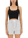 Alexander Wang T Crop Top In Nero