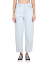Kenzo Women Carrot Fit Jeans In Azzurro