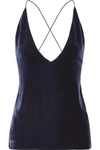 DION LEE VELVET AND CREPE CAMISOLE