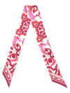 Dolce & Gabbana Majolica Bandeau Silk Twill Scarf In Fucsia