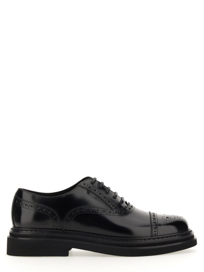 Dolce & Gabbana Dolce&gabbana Brushed Calfskin Oxfords Shoes In Black
