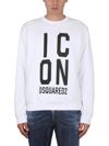 Dsquared2 Dsquared Men Sweatshirt With Logo Print In Bianco
