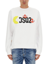 Dsquared2 Dsquared Men Dsquared X Pac-man Sweatshirt In Bianco