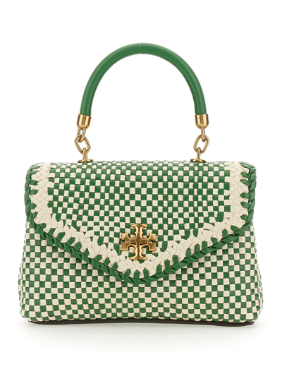 Tory Burch Small Kira Woven Chevron Convertible Shoulder Bag In Neutrals