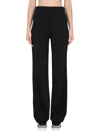 Stella Mccartney Wide-legged Tailored Pants With Zipper And Hook Closure In Nero