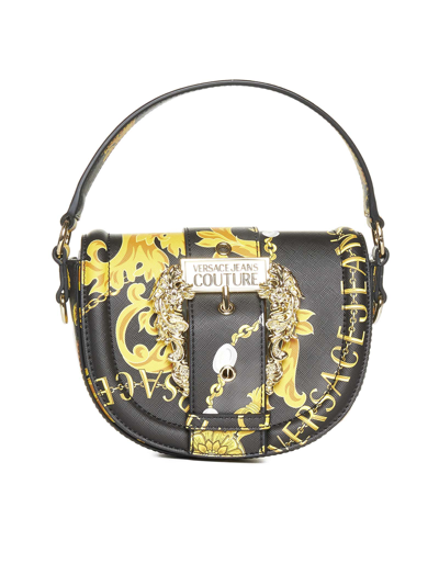 Versace Jeans Couture Shoulder Bag In Black Gold