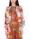 Zimmermann Ginger Relaxed Fit Buttoned Silk Blouse In Multicolor
