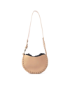 Chloé Round Leather Shoulder Bag In X Light Tan