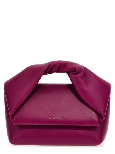 Jw Anderson Twister Large Handbag In Purple