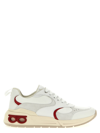 Ferragamo Round Head Lace-up Sneakers In White