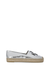Tory Burch Ines Espadrille Flat In Silver