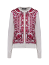 DOLCE & GABBANA DOLCE & GABBANA MAJOLICA PRINT SILK CARDIGAN