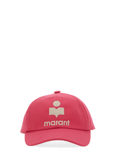 Isabel Marant Tyron Cotton Baseball Cap In Pink