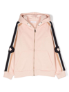 CHLOÉ PINK HOODIE WITH CONTRASTING SIDE PANELS IN COTTON GIRL