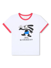 GIVENCHY WHITE T-SHIRT WITH CONTRASTING DISNEY CARTOON PRINT IN COTTON GIRL