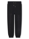 GIVENCHY BLACK TRACK PANTS WITH OSWALD X DISNEY PATCH IN COTTON BLEND GIRL