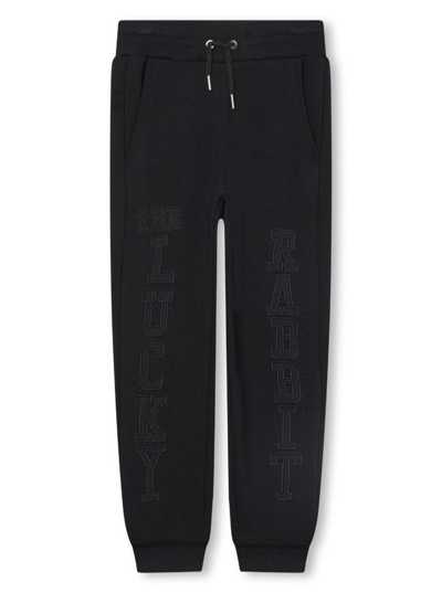 Givenchy Kids' X Disney Oswald-patch Fleece Track Trousers In Black