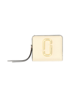 Marc Jacobs The Snapshot Mini Compact Wallet In Bianco
