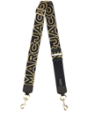 Marc Jacobs The Outline Logo Webbing Strap Accessories In Nero