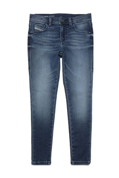 Diesel Kids' Drawstring-waist Skinny-cut Jeans In Denim Blue