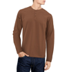 X-ray X Ray Long Sleeve Henley T-shirt In Brown