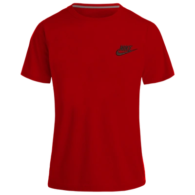 Nike Kids' Boys  Nsw Embroidered Futura T-shirt In Red/black