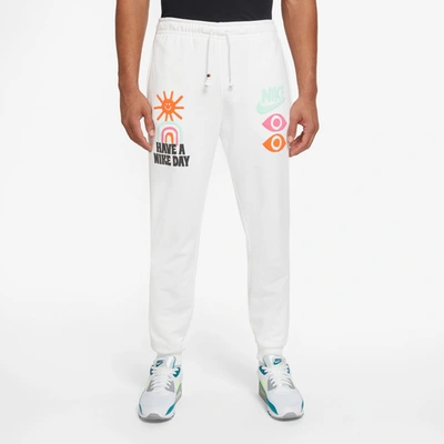 Nike Mens  Hbr Fleece Tech Pants In White/black