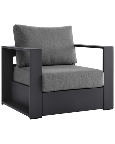 Modway Tahoe Outdoor Patio Powder-coated Aluminum Armchair In Grey