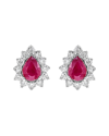 Diana M. Fine Jewelry 14k 0.51 Ct. Tw. Diamond & Ruby Earrings