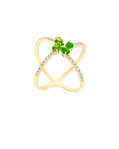 Diana M. Fine Jewelry 14k 0.91 Ct. Tw. Diamond & Emerald Ring