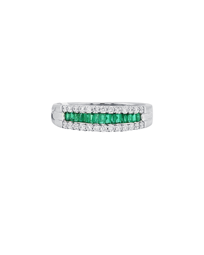 Diana M. Fine Jewelry 18k 0.64 Ct. Tw. Diamond & Emerald Ring